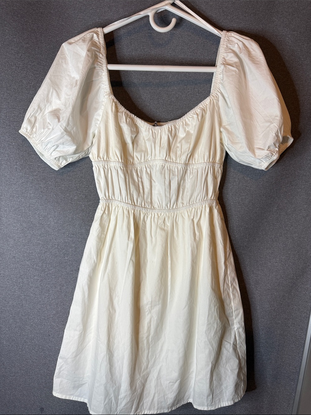Princess Polly Cream Puff-Sleeve Mini Dress